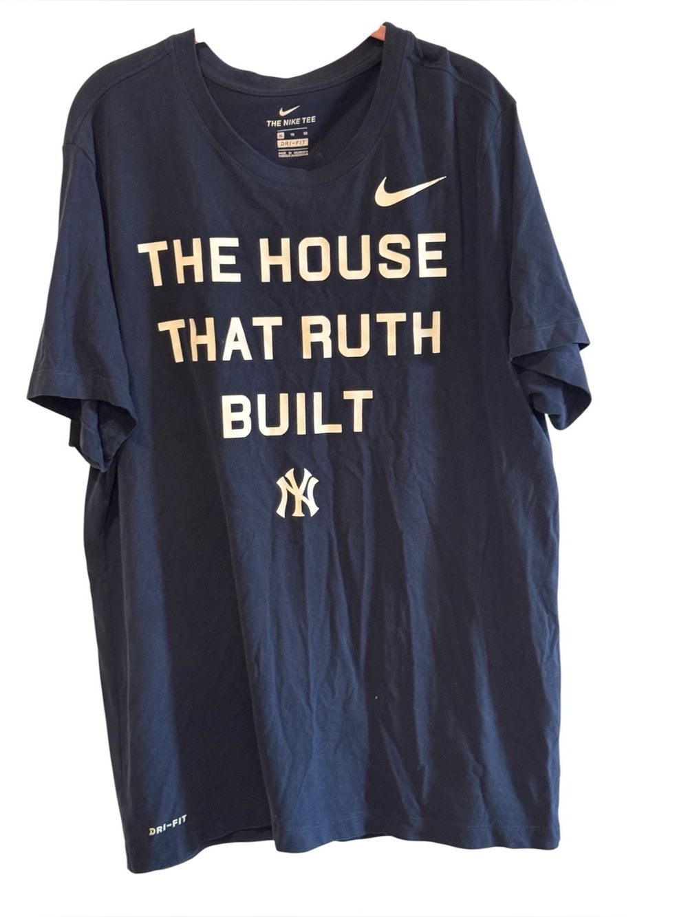 Nike Dri‑FIT Yankees “The House That Ruth Built” Tee XL Navy Baseball Shirt